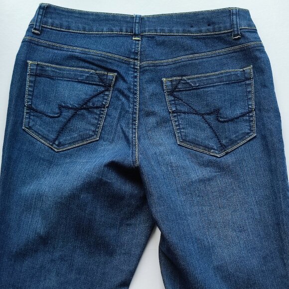 Kenneth Cole boot cut jeans women's size 26 ink blue mid-rise - Picture 4 of 16